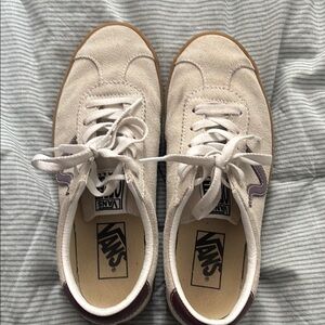Vans Off-White and Purple Casual Sneakers
